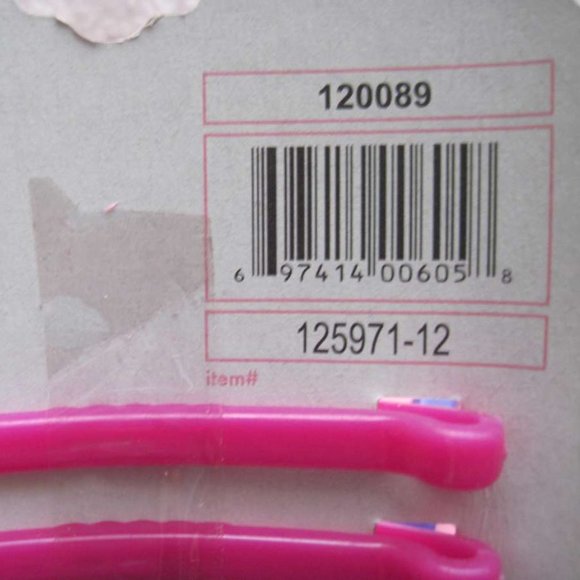 12 Eye Candy Bright All Plastic Flat Tight Hair Barrettes Clips Pins No Metal - Picture 4 of 5